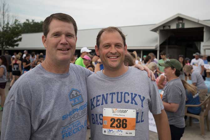 Congressman Andy Barr and Shepherd's House CEO Jerod Thomas at the 18th annual "Run for Recovery"